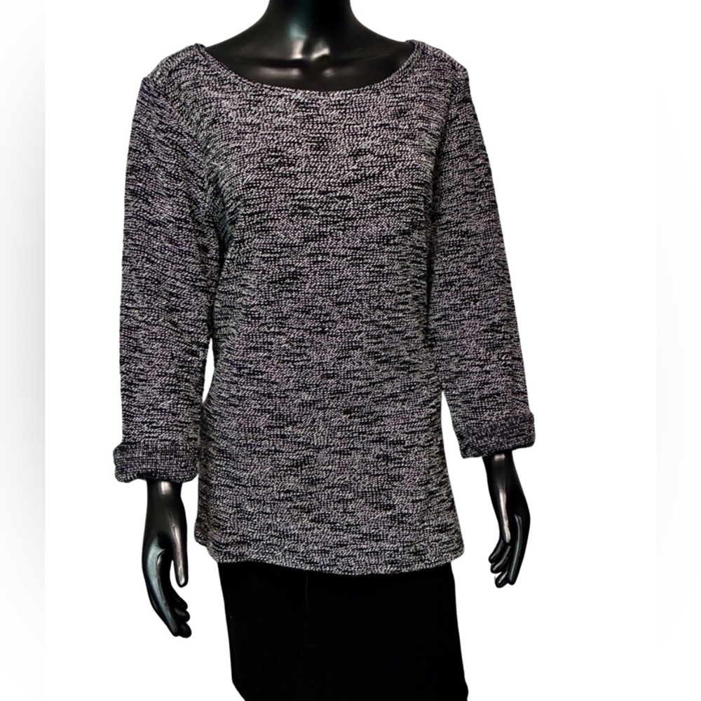 Croft & Barrow Black and White Knit Top